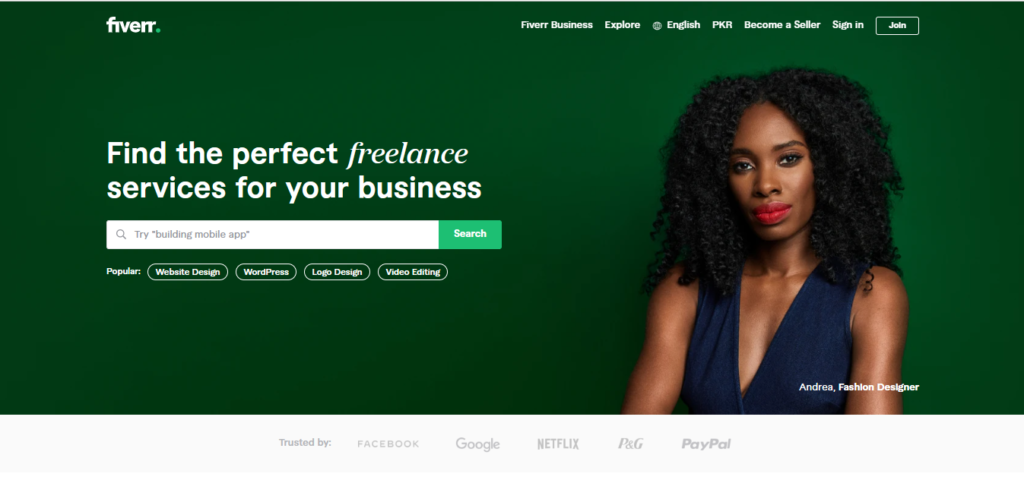 fiverr website main home page
