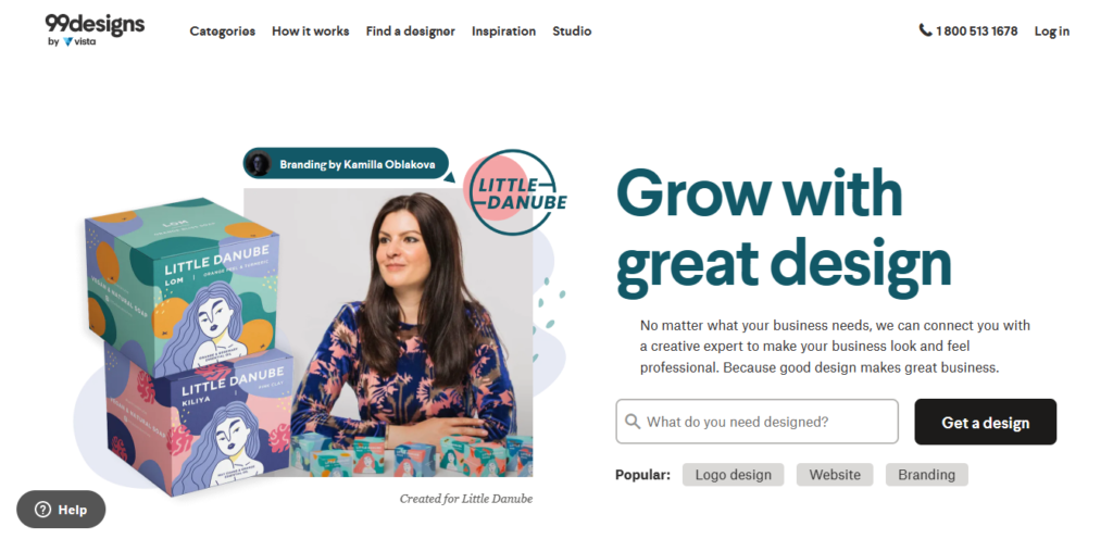 99 designs home page
