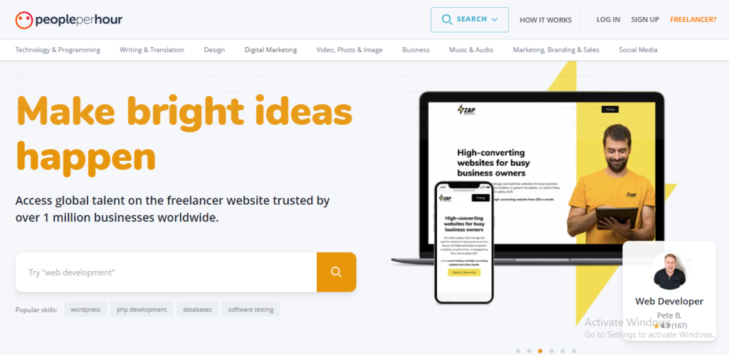 People per hour home page