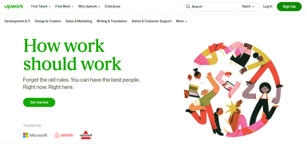 Upwork website home page