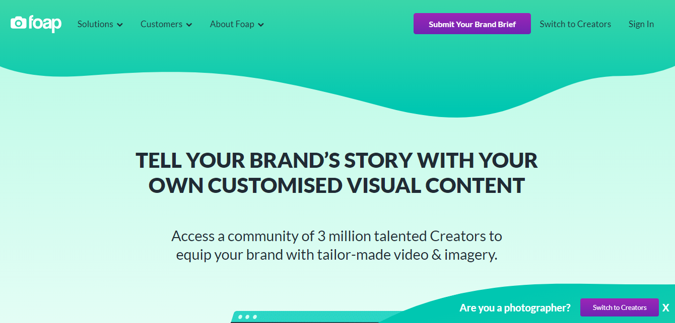 Foap Page for Selling Photos Online